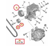 PEUGEOT PARTNER ALTERNATÖR RULMAN SETİ 2.0HDI 1613844680