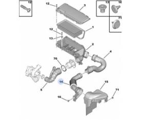 PEUGEOT 307 HAVA GİRİŞ MANİFOLDU ORJİNAL 1434.49