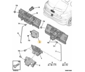 PEUGEOT 206 BAGAJ KİLİT MOTORU ORJİNAL 6615.16 