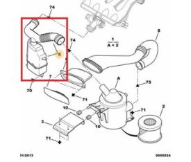 PEUGEOT PARTNER HAVA FİLTRE BORUSU 1.9 DW8 1426.2R