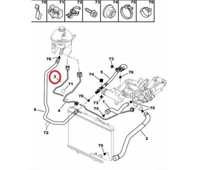 PEUGEOT 307 YEDEK SU DEPO HORTUMU 1323.H5