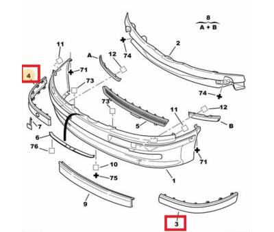 PEUGEOT 406 ÖN TAMPON KUŞAK SAĞ-SOL