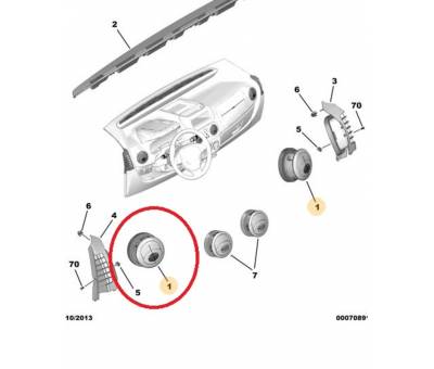 PEUGEOT BİPPER KALORİFER HAVALANDIRMA IZGARA KÖŞE 8265.FA