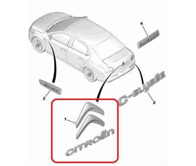 CİTROEN C-ELYSEE BAGAJ ARMASI VE CİTROEN YAZISI 9678484780