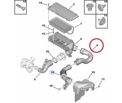 PEUGEOT 307 HAVA FİLTRE HORTUMU 1434.34