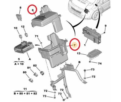 PEUGEOT BOXER III SİGORTA KAPAK ÜST VE ALT 6500.CV