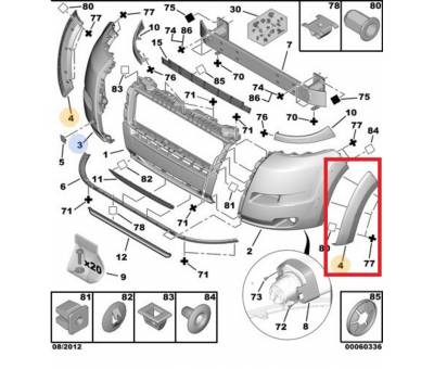 CİTROEN JUMPER III ÖN TAMPON ÇITASI SOL  7452.NC