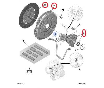 C4 PİCASSO DEBRİYAJ SETİ 1.6 16V THP 9813672180