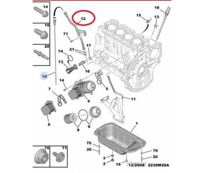 CİTROEN C5 YAĞ ÇUBUK BORUSU 1171.Q2