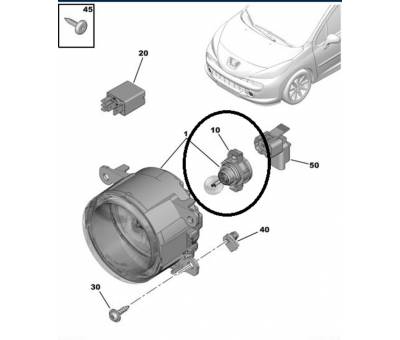 PEUGEOT 207 SİS FAR AMPULÜ 6216.H0