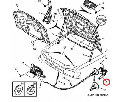 PEUGEOT 306 KAPUT AÇMA TELİ 7937.E7