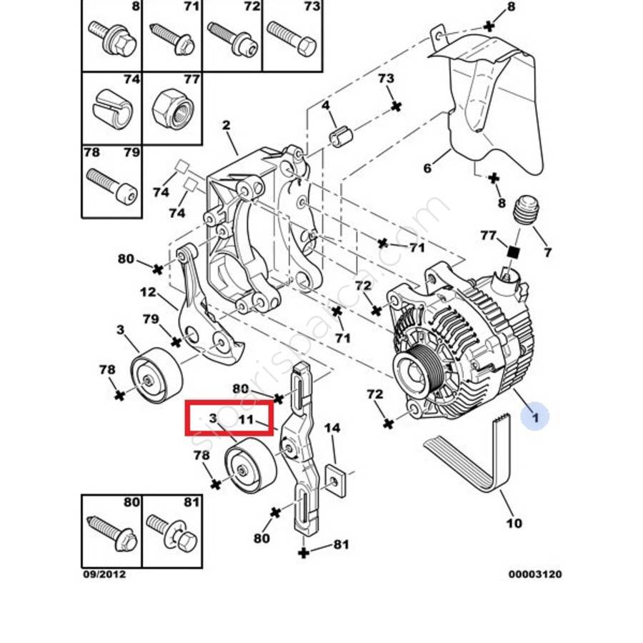 PEUGEOT-307-ALTERNATOR-GERGI-RULMANI-VE-BAGLANTI-AYAGI-5706-H1-resim-5177.jpg